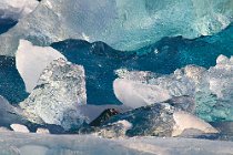 162 Ice block in the beach in front of the glacial lagoon of Jökulsárlón