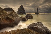 169 The gulf between the volcanic beach of Reynisfjara and  Dyrhólaey Cape